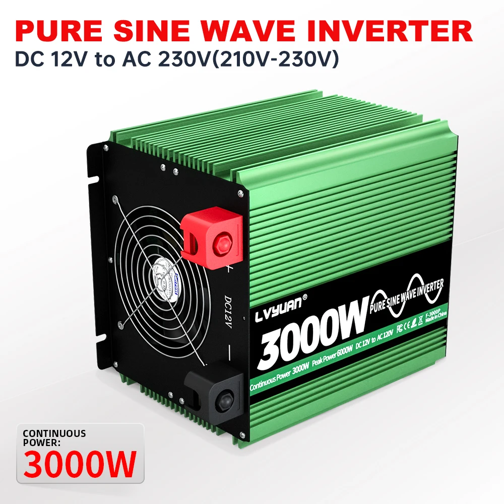 LVYUAN 3000W 6000W Car Power Inverter Pure Sine Wave DC 12V 24V AC 220V 240V Pure Sine Wave Inverter for Sale - view 5