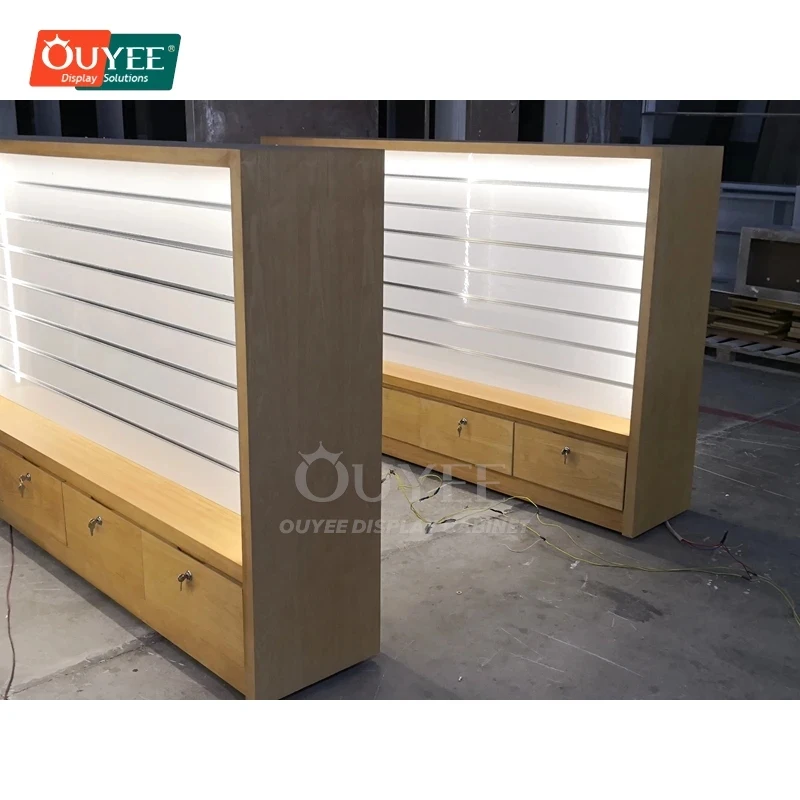 custom.Commercial Furniture Supplier Wall Shelving Glass Showcase Mobile Store System Eco Material Phone Shop view 6