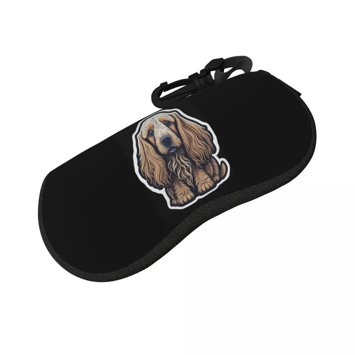 アフガンハウンド（ステッカーとプリントアウト）シェルメガネケース保護サングラスボックス女性男性ソフト眼鏡バッグポーチ
