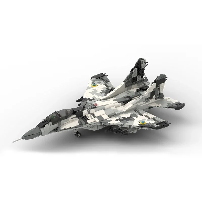 

1325pcs Moc 1:35 Scale Ukraine Mig-29 "The Ghost Of Kyiv" Fighter Model Building Blocks Creative Bricks Toys Kids Christmas Gift