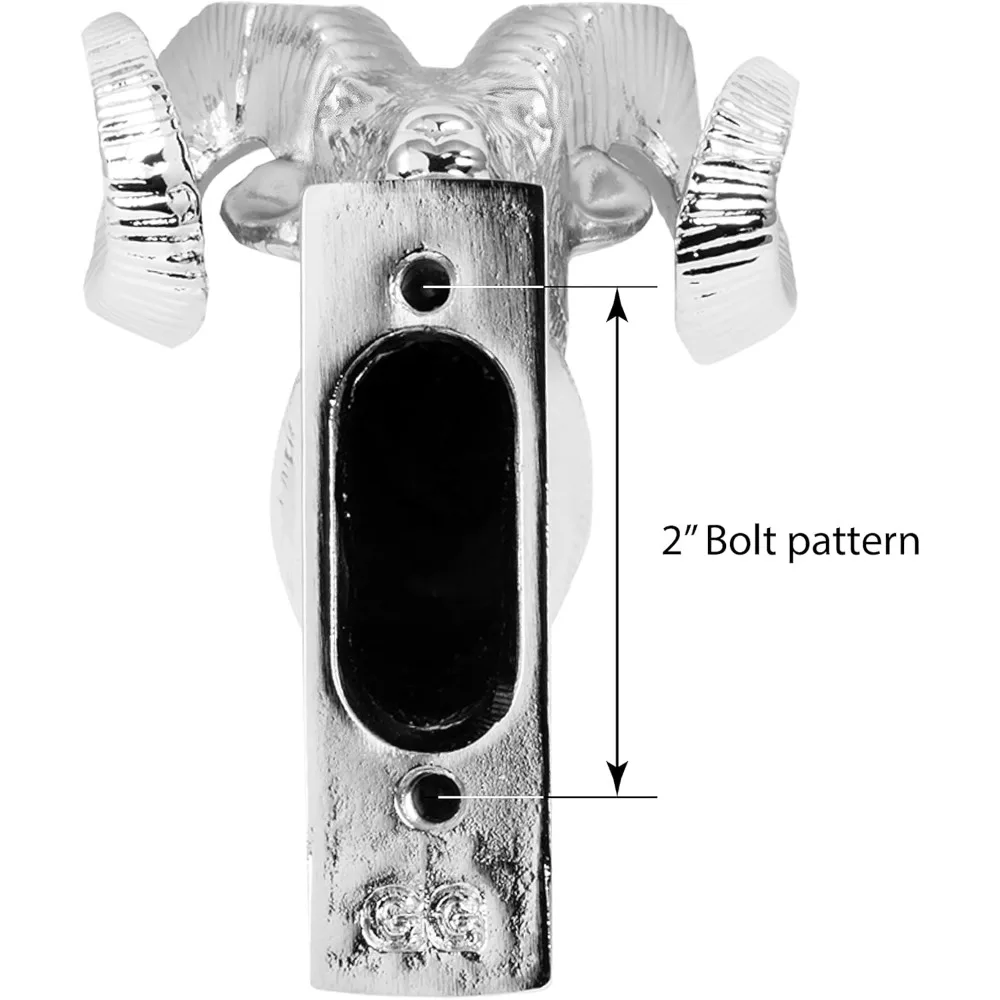 48052 Chrome Ram's Head Hood Ornament