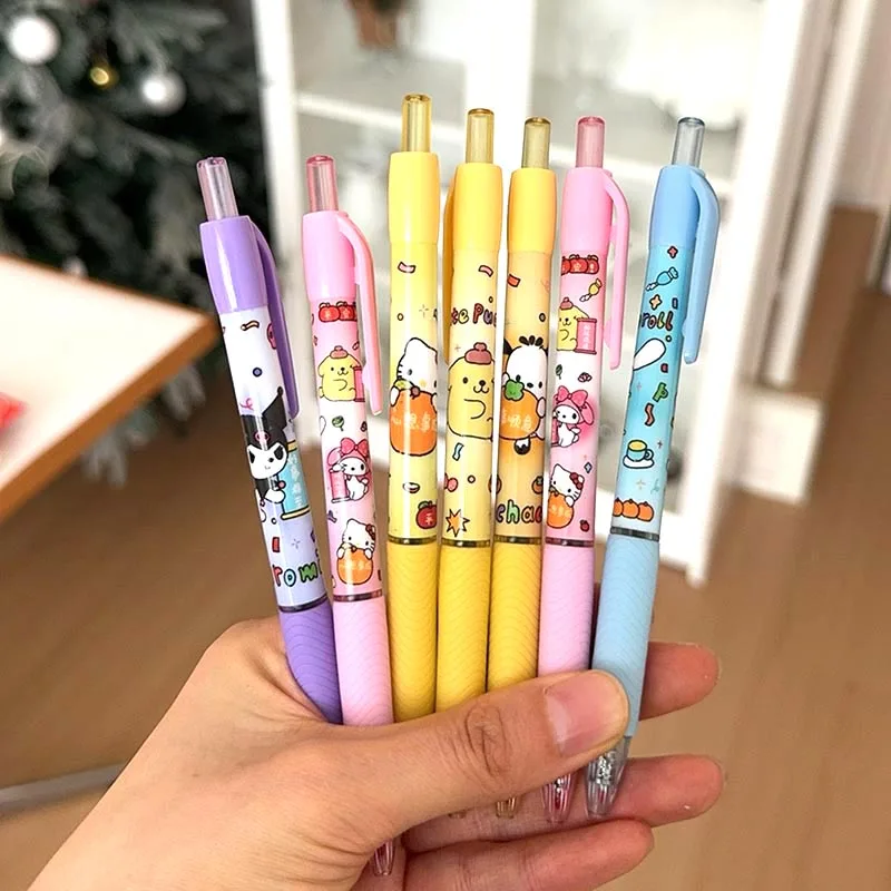 50pcs/lot Sanrio Melody Pochacco Press Gel Pen Cute Kitty 0.5mm Black Ink Neutral Pens Promotional Gift Office School Supply