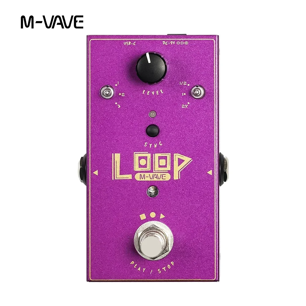 M-vave Loop II Guitar Pedal 3 Loops up to 11 Min Recording Time 3 Speed Control Loop Effect Pedal for Musicians