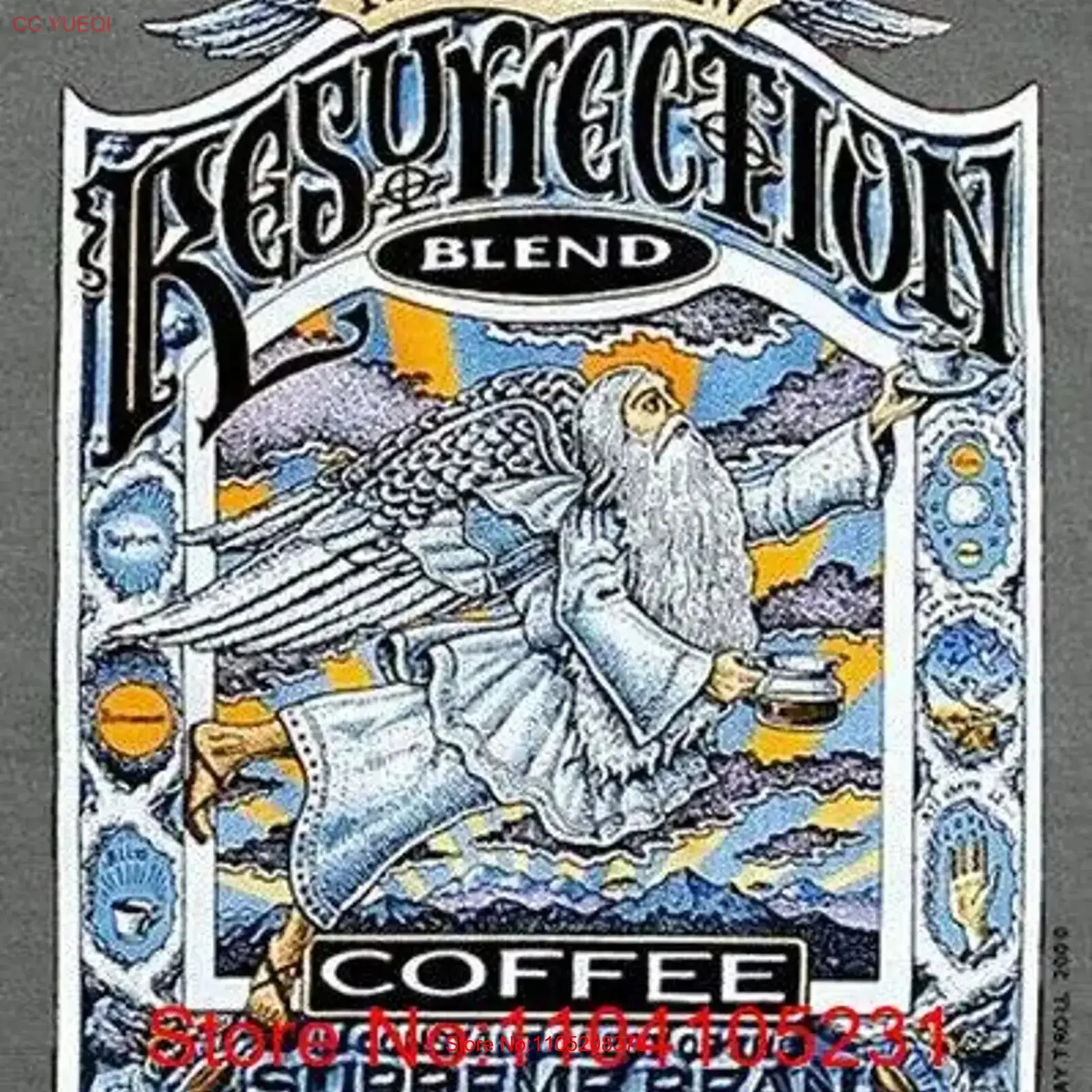 Ray Troll Resurrection Blend Coffee New adult t shirt XL L M S cotton tee vintage Washed homme Versatile Slightly Unisex