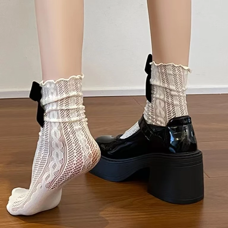 أحذية ماري جين عصرية متعددة الاستخدامات بكعب سميك لزيادة الطول، أحذية فردية سهلة الارتداء تناسب التنانير، أحذية مسطحة على الط... #4