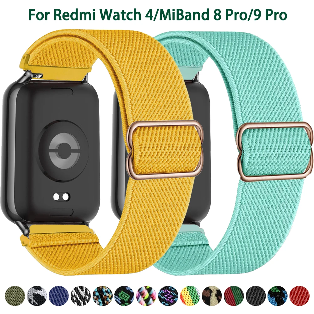 Nylon Strap for Xiaomi Mi Band 8 Pro/9 Pro Sports Elastic Replacement Bracelet WristBand Correa for Redmi Watch 4 Accessories