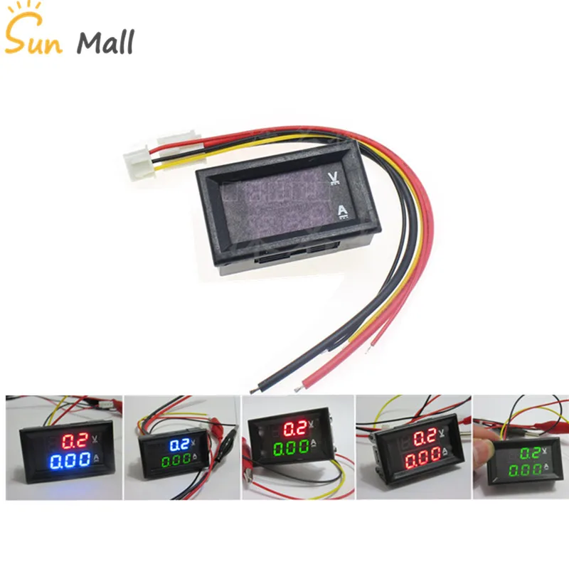 DC 100V 1A 10A 50A 100 EINE Mini 0,28 zoll LED DC Digital Voltmeter Amperemeter Volt Ampere Meter Ampere spannung/amperímetro