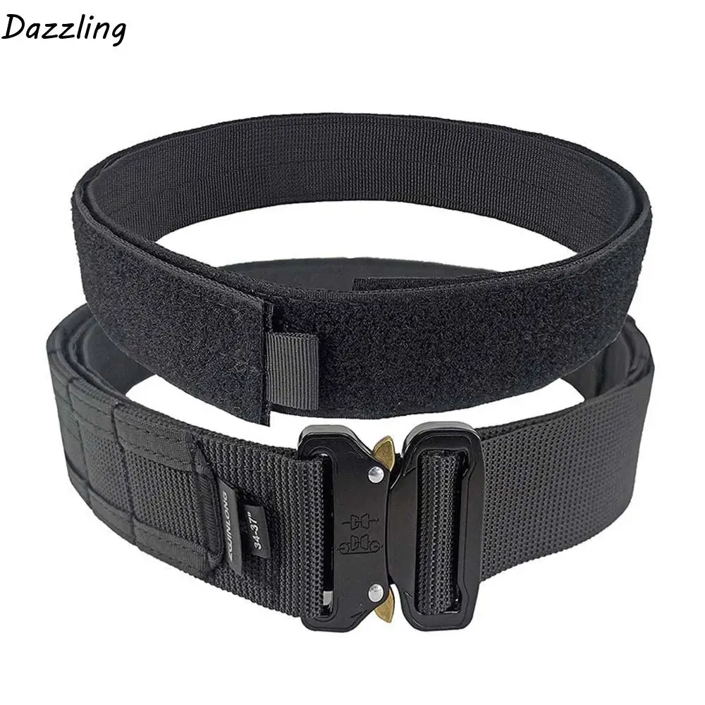 

Durable Adjustable 2 In 1 Waistband Solid Color Reversible Men Nylon Belt Texture Alloy Mounted Waistband Travel