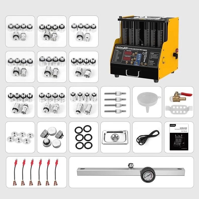 

Automobile fuel injector cleaning machine Ultrasonic removal of carbon deposits GDI direct injection high pressure in cylinder