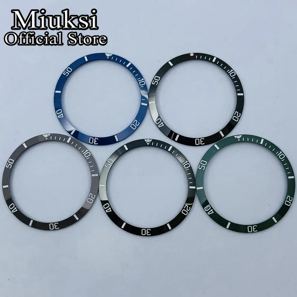 Miuksi 37.2mm ceramics aluminium bezel watch replace accessories watch parts