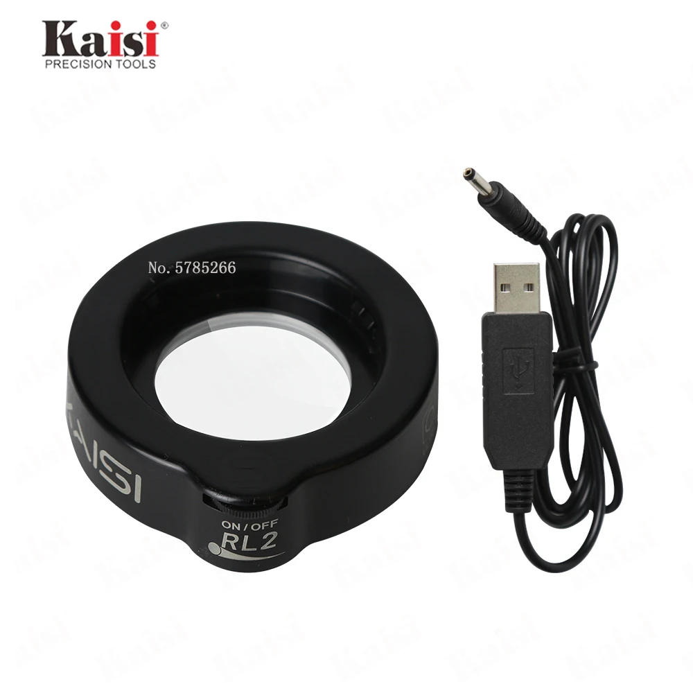 

Kaisi RL2 с бесступенчатой регулировкой, ультратонкий универсальный кольцевой источник лампы, встроенный маслостойкий объектив для стереомикроскопа