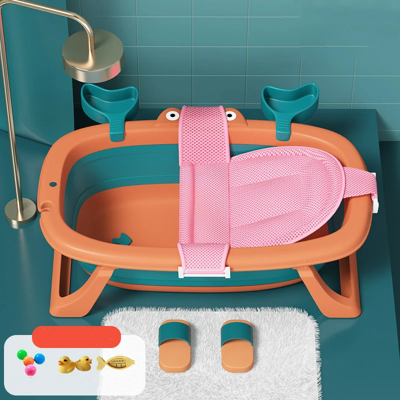 

Basin Baby Bathtub Can Sit Lie Down Portable Baby Bathtub Convenient for Bathing and Storage Foldable Baby Bathtub Baby Shower