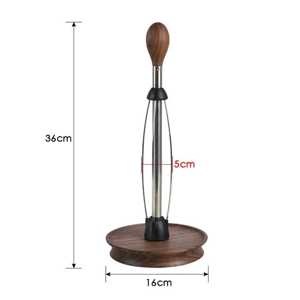Beech Wood Paper Towel Holder No Drill Vertical Kitchen Roll Stand Wall Mount Freestanding Napkin Rack 너도밤나무 키친타월 홀더