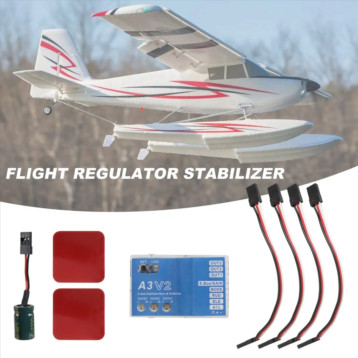 Super Sale A3 V2 flight controller stabilizer 4 flight modes for RC airplane Airplane RC Metal gift accessory for RC lovers