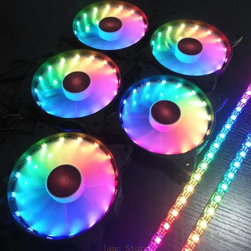 LX0B RGB LED 120mm for Case Fan,Quiet Edition High Adjustable Color LED for C