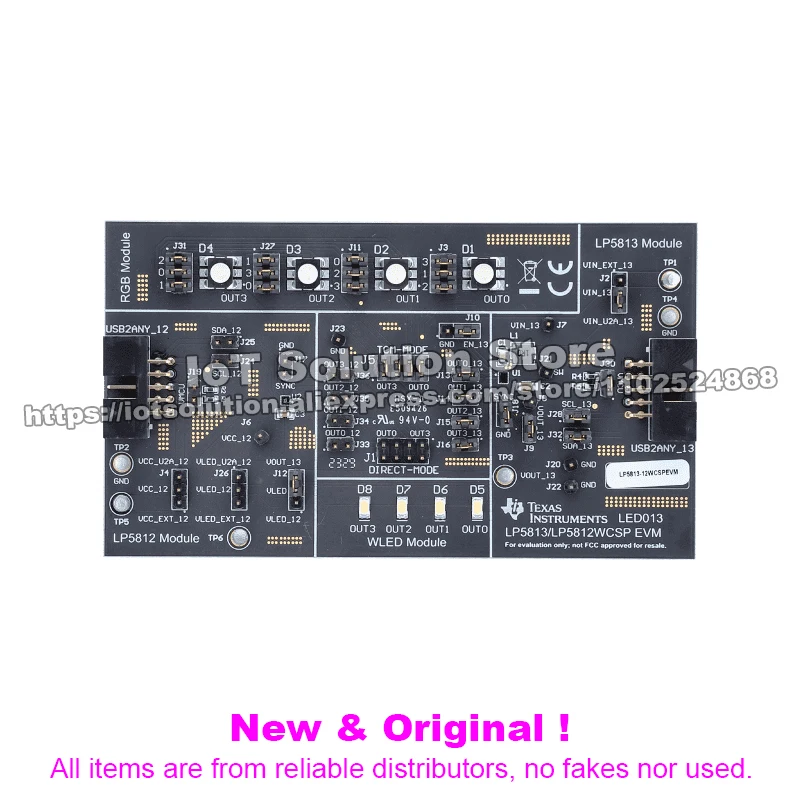 LP5813-12WCSPEVM LP5813/LP5812 evaluation module for 4 x 3 LED matrix driver with auto animation control