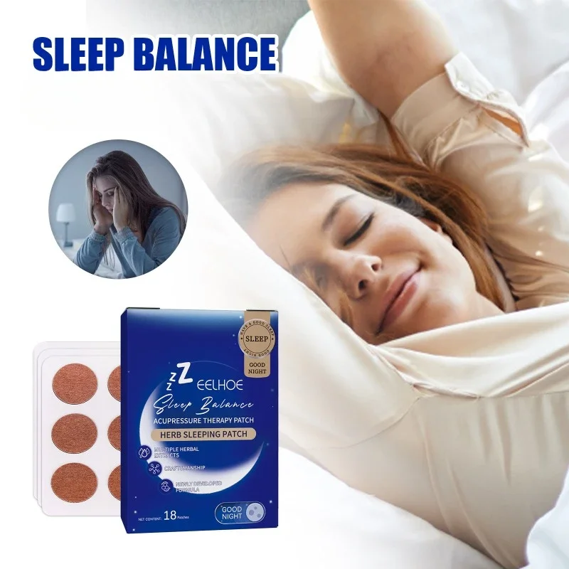 Sleep Patches Insomnia Treatment Relieve Anxiety Sleep Aid Patches Hypnotic Artifact Adult Sleep Soothing Sticker 18pcs/boxed