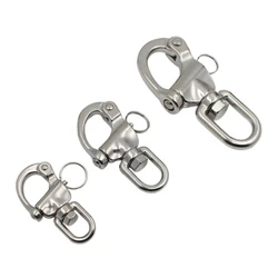 Quick Release Shackles Stainless Steel Circle Spring Hooks Yacht Part F1CF