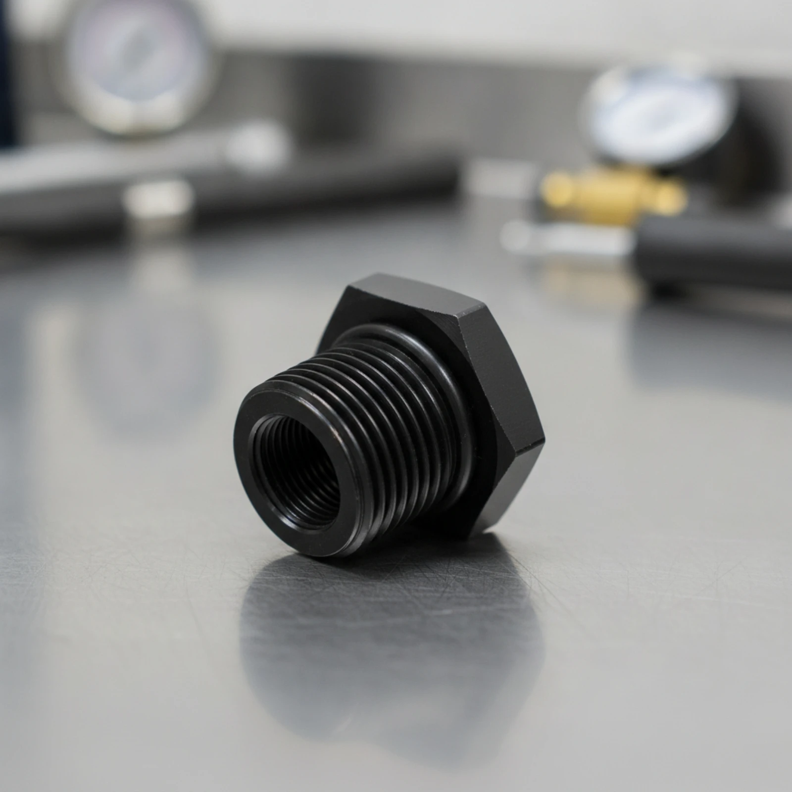 Automotive Fitting Machined Threaded Automotive Filter Adapter with Concentric Threads Car Parts Long-Lasting