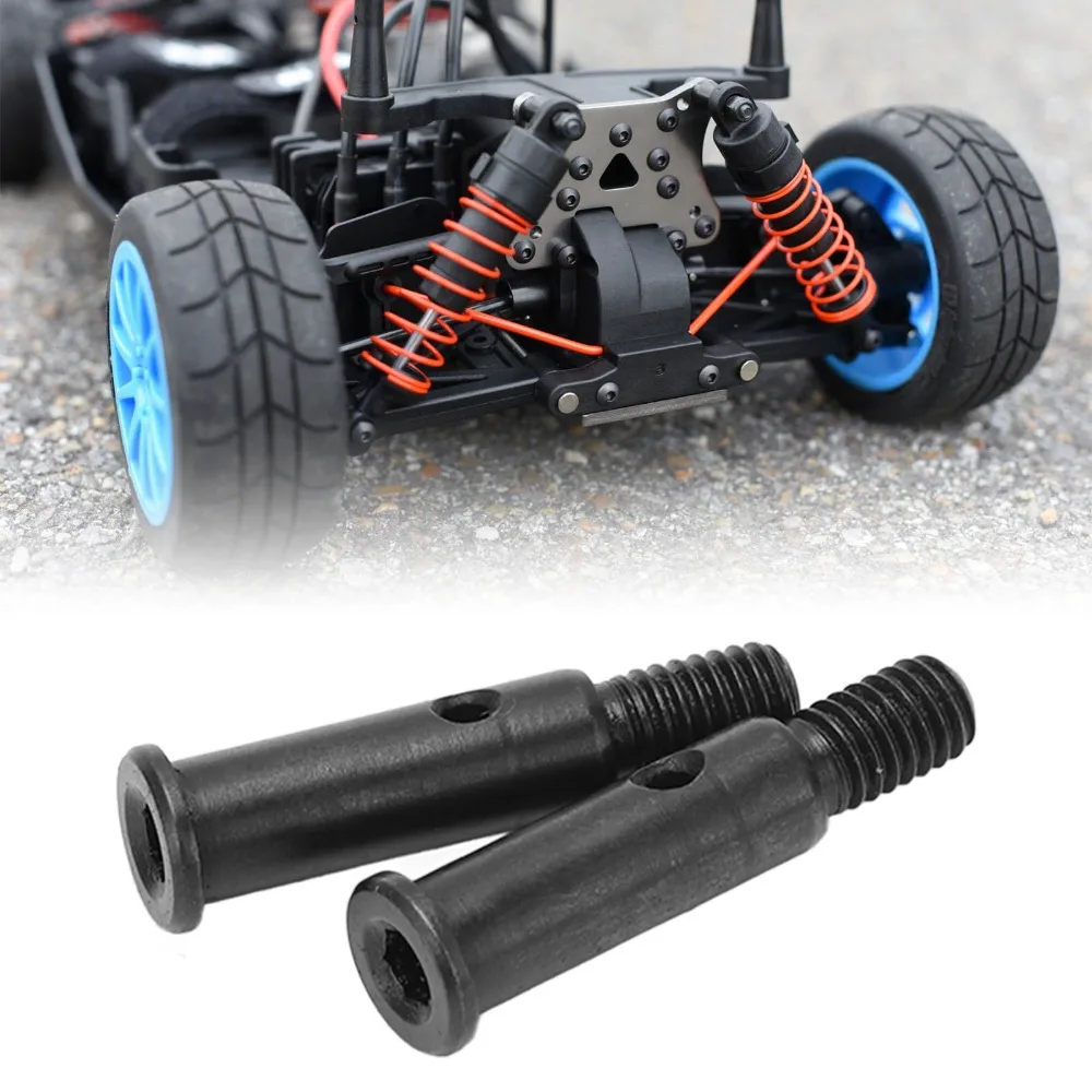 2Pcs/Set 23mm RC Front Wheel Axle RC Upgrades Parts Black RC Car Wheel Shaft High Strength for LOSI 1/10 22S 2WD RC Car