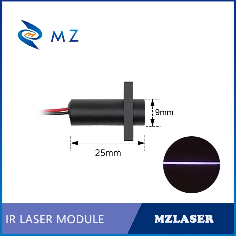 D9mm Double-hole Infrared Line Laser Diode Module 780nm 850nm 0.5mW 1mW 5mW 10mW 20mW IR Laser for Industrial Positioning Sensor
