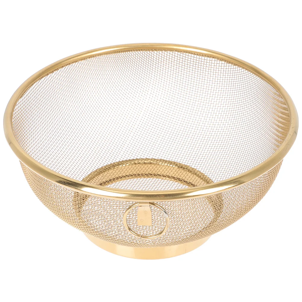 

Fine Mesh Stainless Steel Colander Large Capacity Mesh Strainer Rice Washer Sieve Oil Filter Rice Cleaner Strainer