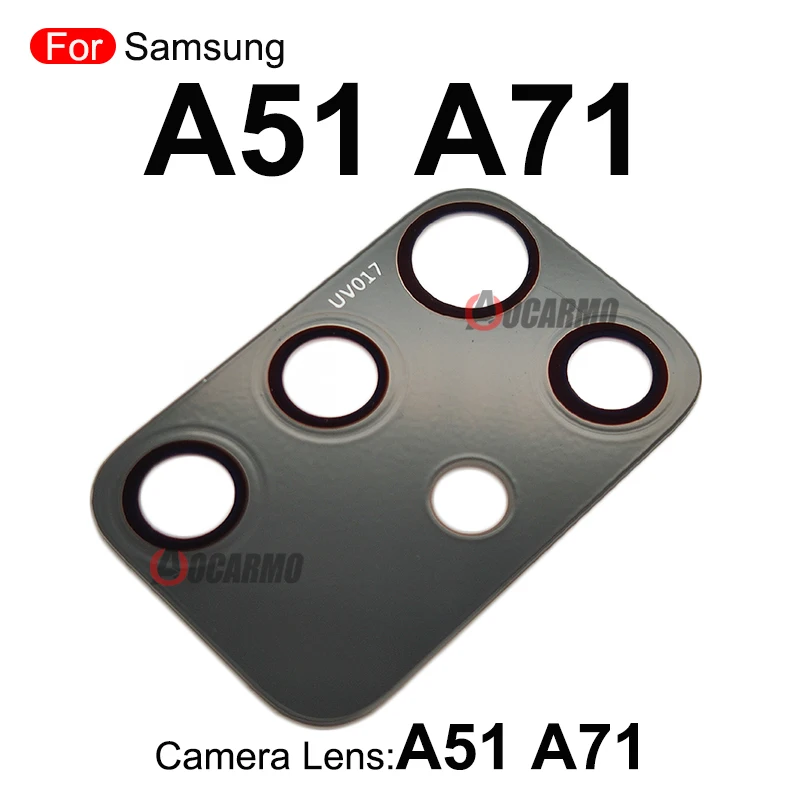 1Pcs Rear Back Camera Lens With Sticker For Samsung Galaxy A51 A71 Repair Replacement Parts