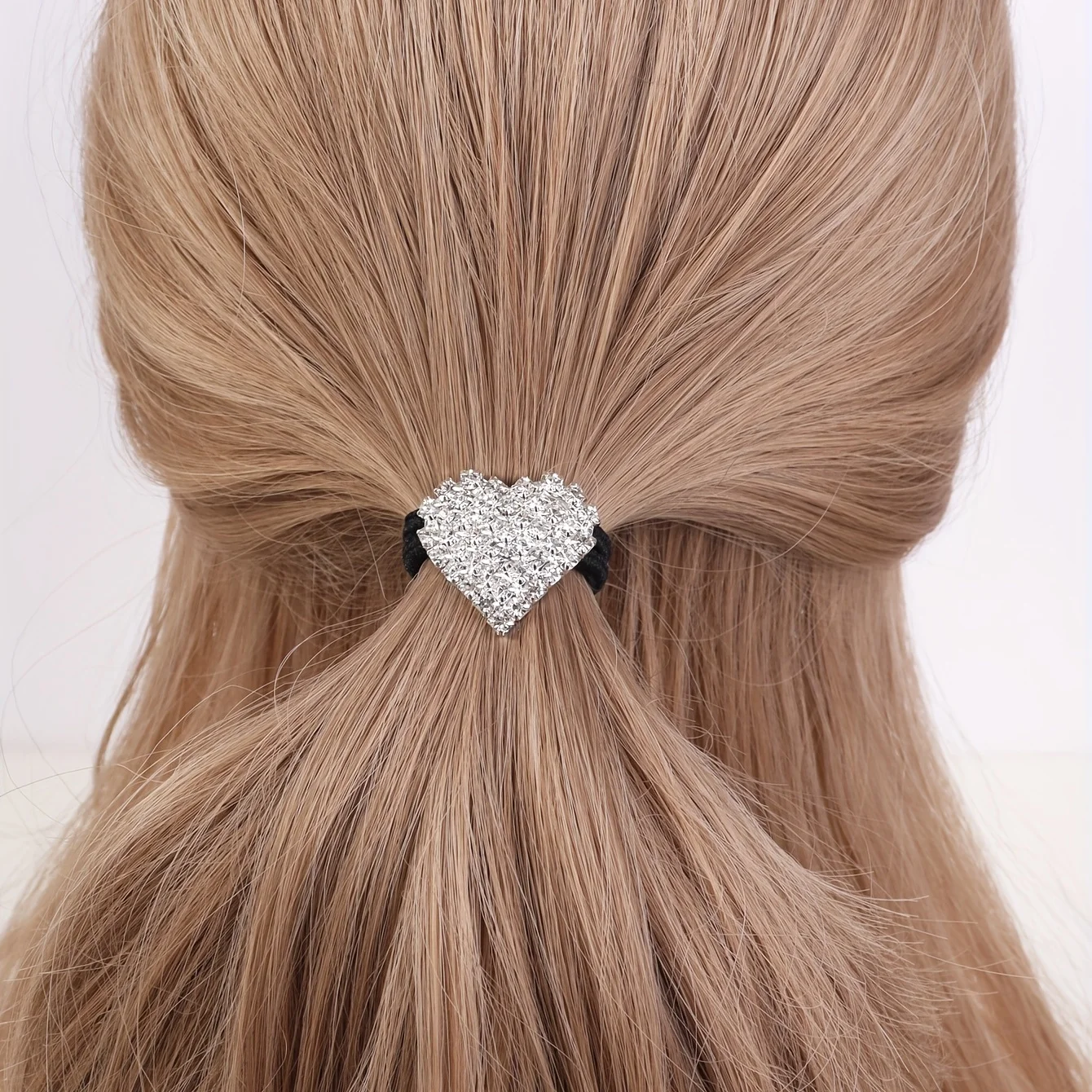 

Two Cute Sparkling Hair Accessories/Exquisite High-End Rubber Bands/Adult High Ponytail Hair Rope/Elastic Band/High-Quality Hair Rope/Love Hair Rope/Trendy
