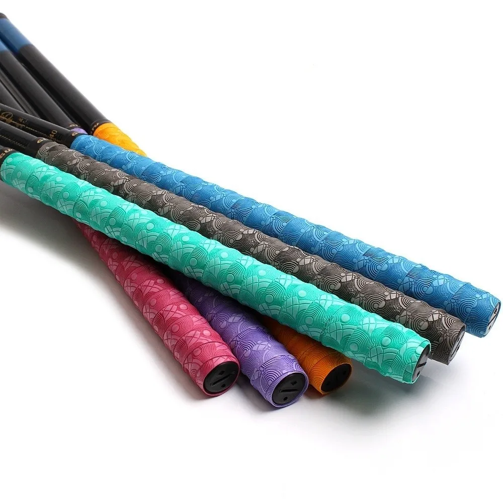 2M Badminton Handle Wrap Tape Embossing Anti-slip Tennis Racket Grip Tape Sweat-Absorbent PU Fishing Rod Sweatband