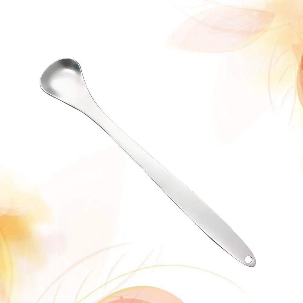 مكشطة لسان قابلة لإعادة الاستخدام مع نمط ملعقة منظف لسان من الفولاذ المقاوم للصدأ للبالغين يزيل البكتيريا المتبقية ينعش #1