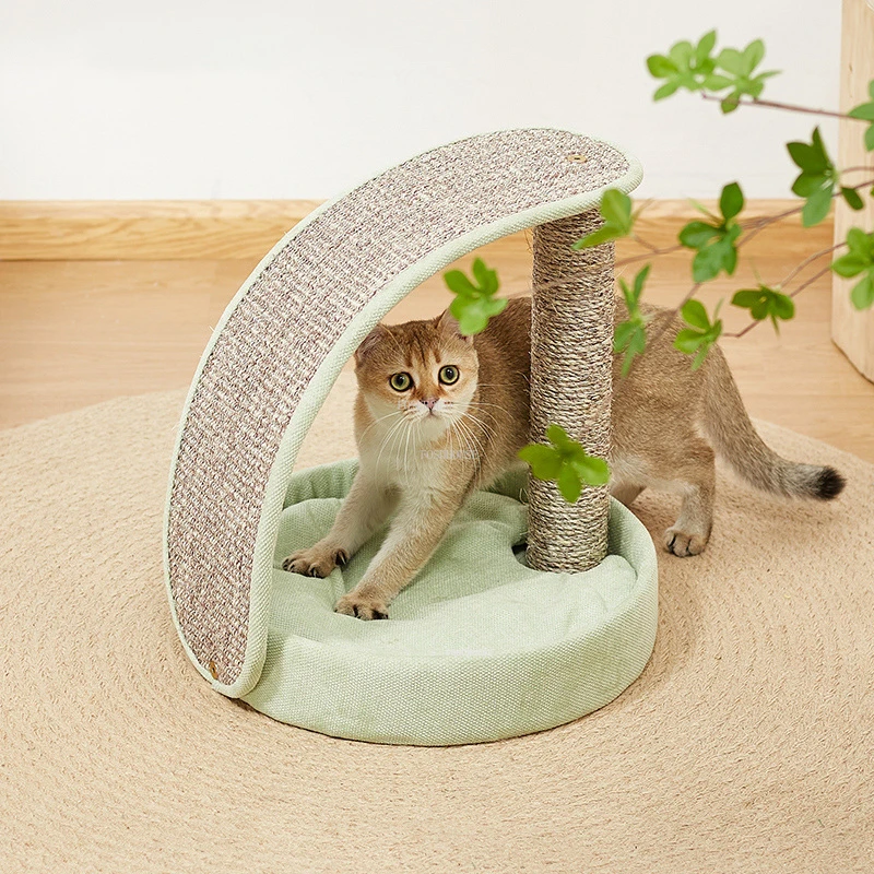 ✿。Creative Sisal Cat Scratchers Cat Litter All-in-one Claw Grinder pet Accessories Home Vertical Column Cat Climbing pet Toy%