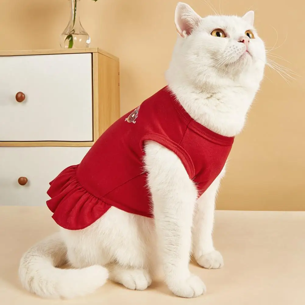 

Cat Clothes Stylish Pullover Comfortable Cat Dress Summer Two-legged Clothes Puppy Costume