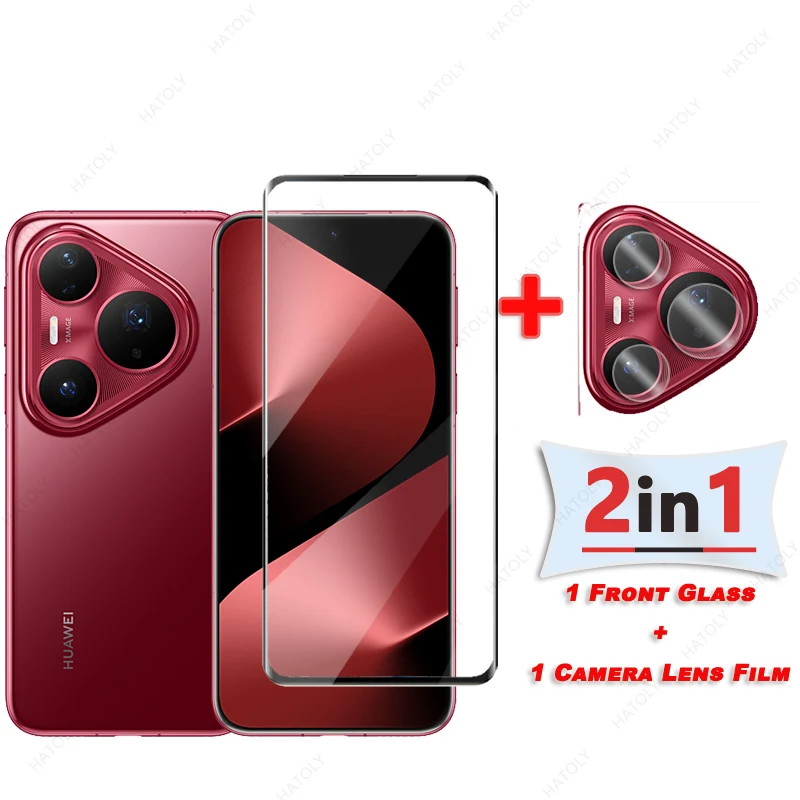 Vidrio curvo de borde 3D para Huawei Pura 80 Pro, película protectora de vidrio para Huawei Pura 80 Pro Plus, Protector de pantalla para cámara