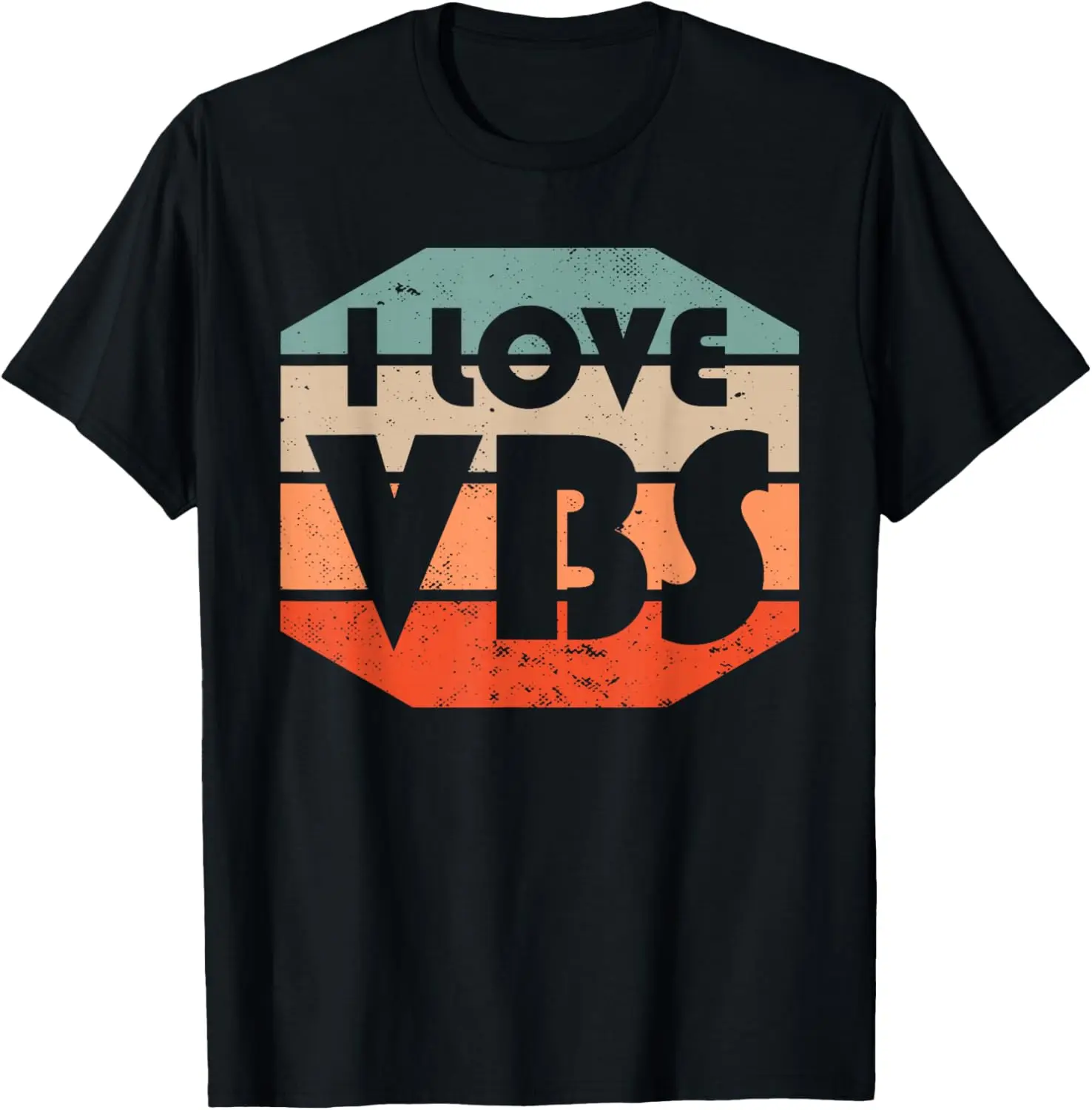 I Love VBS Summer Camp Vacation Bible School Crew Retro T-Shirt