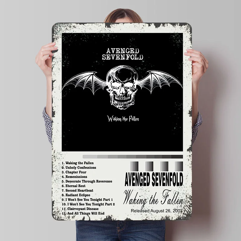 Avenged Sevenfold - Waking the Fallen Tinplate Poster Customized Wall Art Vintage Retro Metal Signs for Gaming Room Decoration