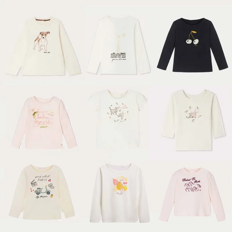 

In Stock 2025 BP Autumn Animal Print Girls T-shirt Kids Boys Top Cotton Soft Children T-shirt Baby Boy Clothes Kids Clothes Boys