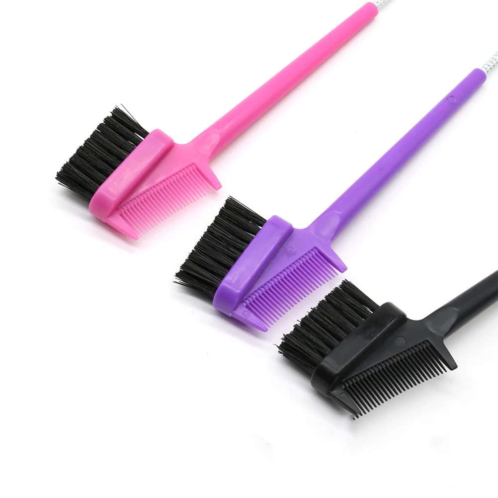 

6PCS Double Eyebrow Brushes Brow Comb Brow Comb Edge Hair Dyeing Tool Portable Makeup Brushes For Salon Home Use