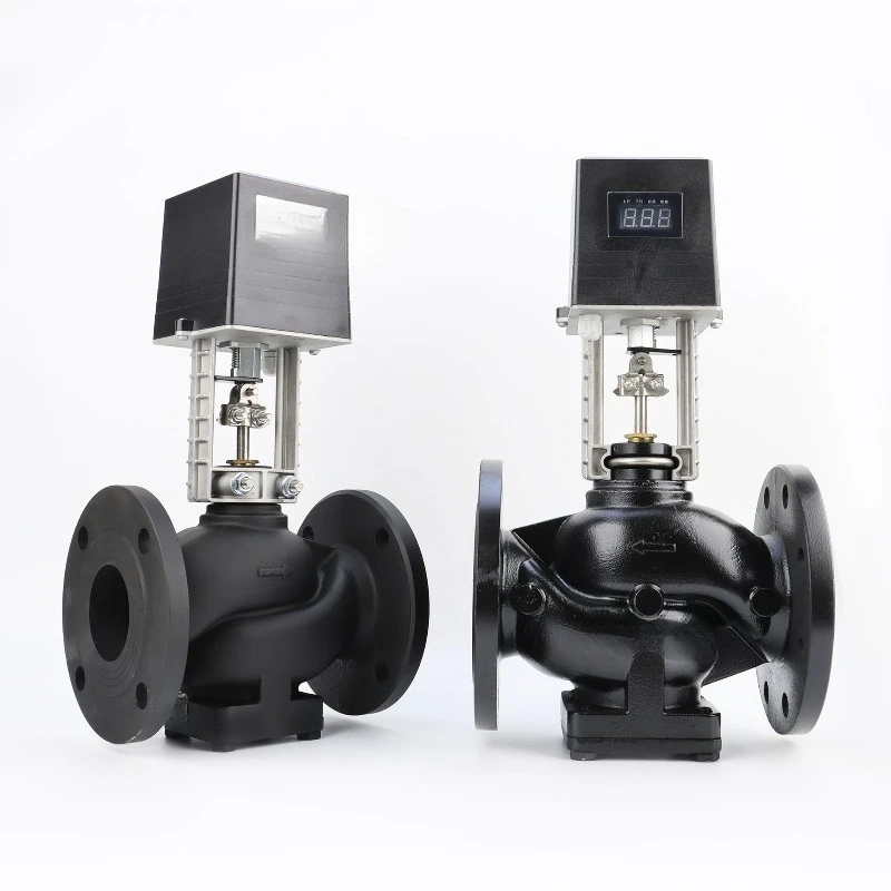 Dual-position control valve for electric steam HVAC system for two-way central air conditioning