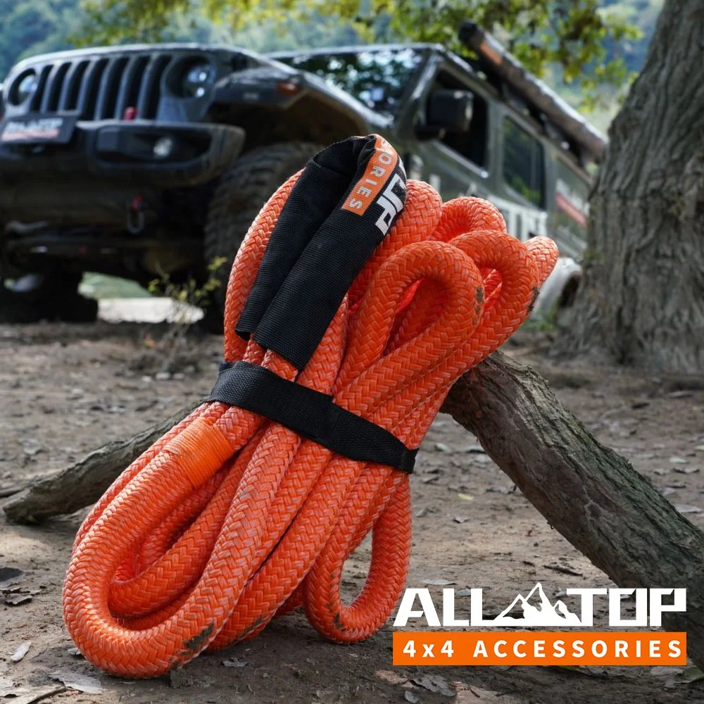 High Quality 4X4 Vehicle Offroad Towing Car Accessories Nylon Tow Rope 25mm X 6m Recovery Rope Kinetic