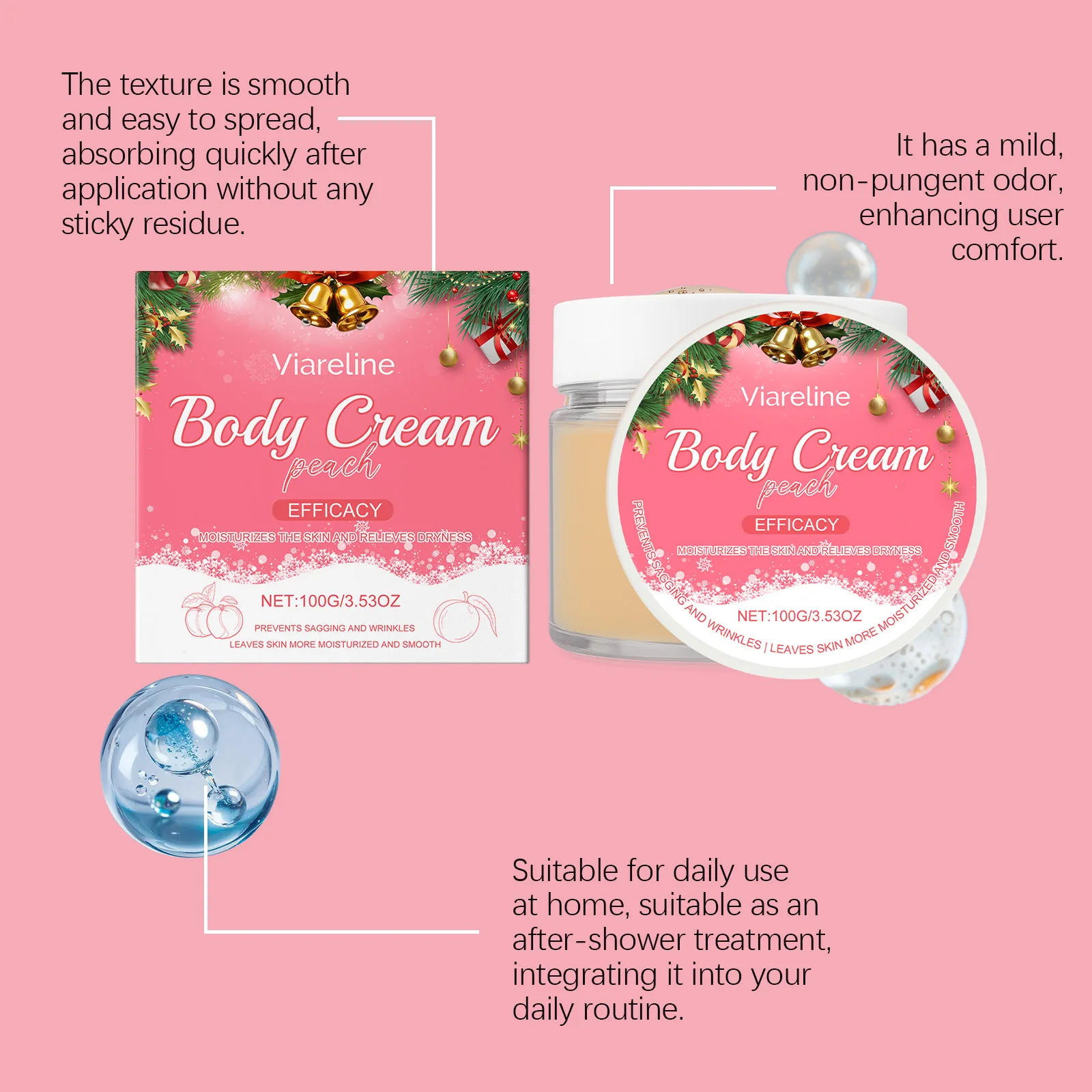 OCEAURA персиковый массажный крем для тела, отшелушивающий восстанавливающий трещины, снимает сухость, осветляющий блеск, гладкий мягкий увлажняющий крем для тела