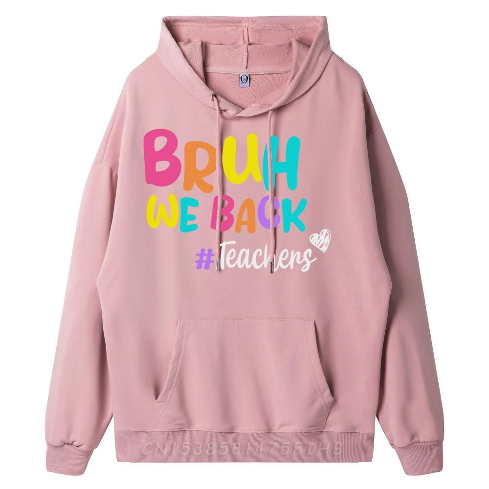 Outdoor Hoodies Cute Long Sleeve Mens Hoodies Bruh We Back To School Casual Summer Hoodies O Neck