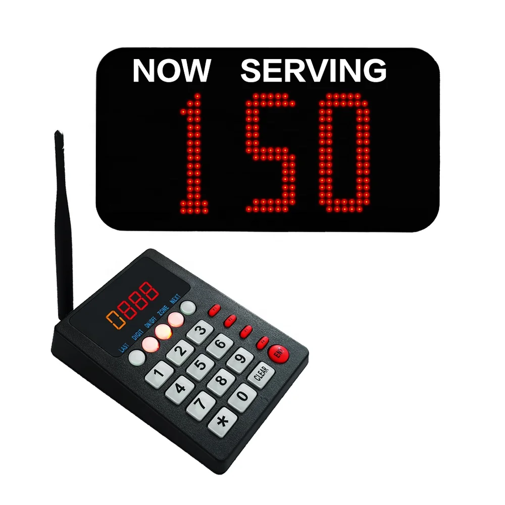 KOQI Wireless Voice Broadcast Turno 3 Digits Customer Number Shift Management Queue Calling System for Restaurant Hospital Bank