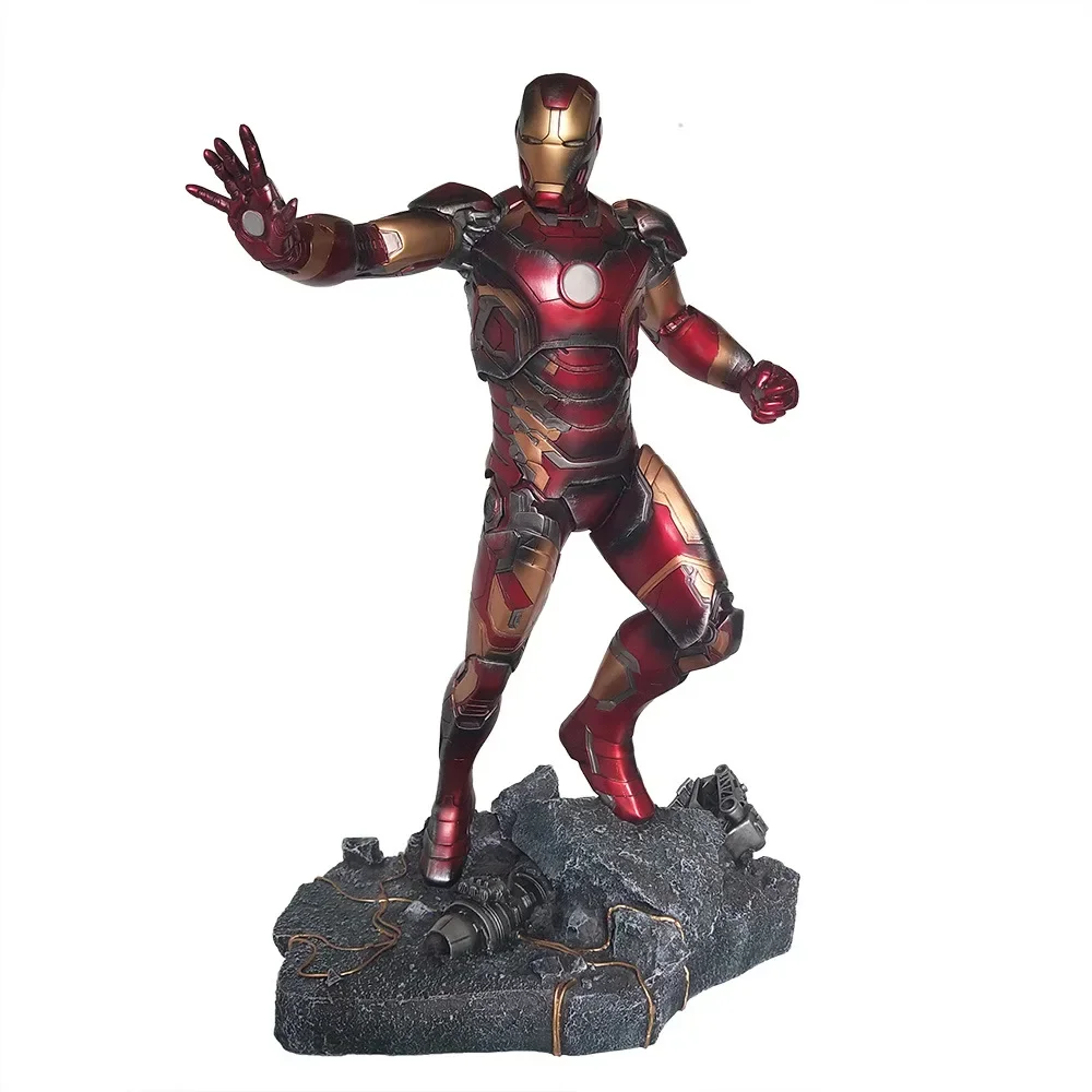 Large 50cm Final Battle Resin Statue Superhero Iron man MK43 Mark 43 Figure Battle Damage Ver. ironman GK Collection model