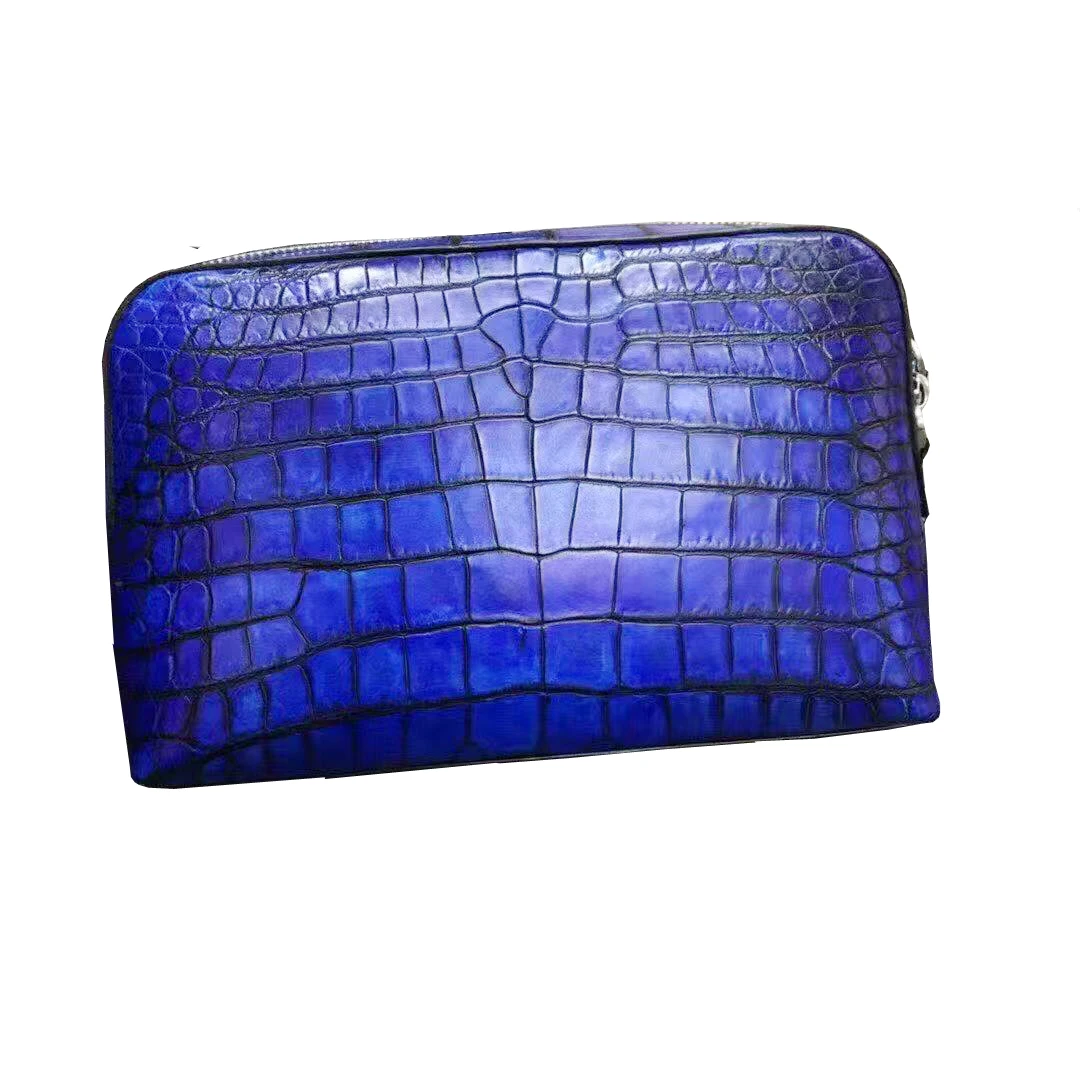 

Новая мужская сумка-клатч Yingshang, мужская сумка из крокодиловой кожи, синего цвета, модная повседневная сумка для мужчин