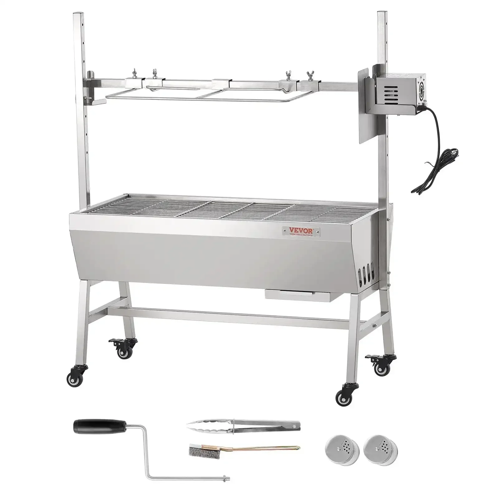 

Roaster Spit Rotisserie BBQ Grill Pig Lamb Chicken Roaster 42W 135 lbs