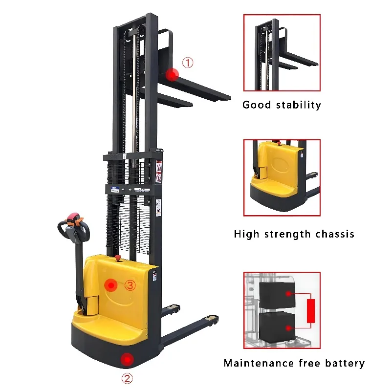 

High-Performance 1000-2500kg Electric Walkie Pallet Stacker for Efficient Lifting