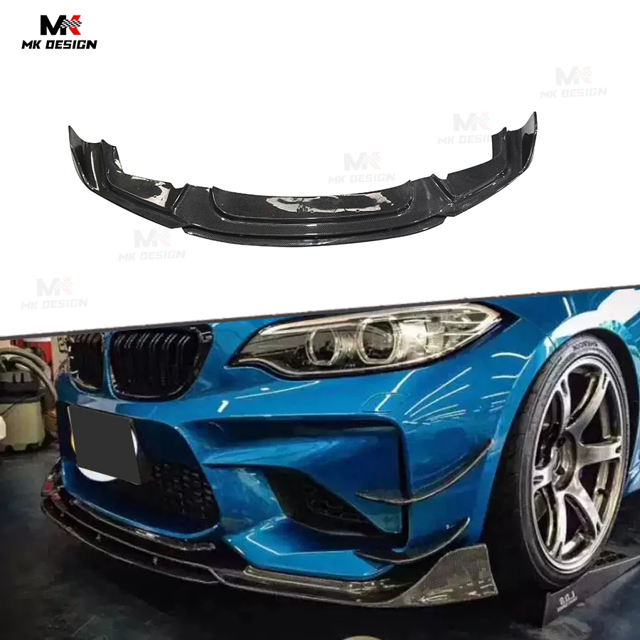

Carbon Fiber BP Style Front Bumper Lip Spoiler for BMW M2 F87 2016-2019 Front Lip Splitter Car Accessories