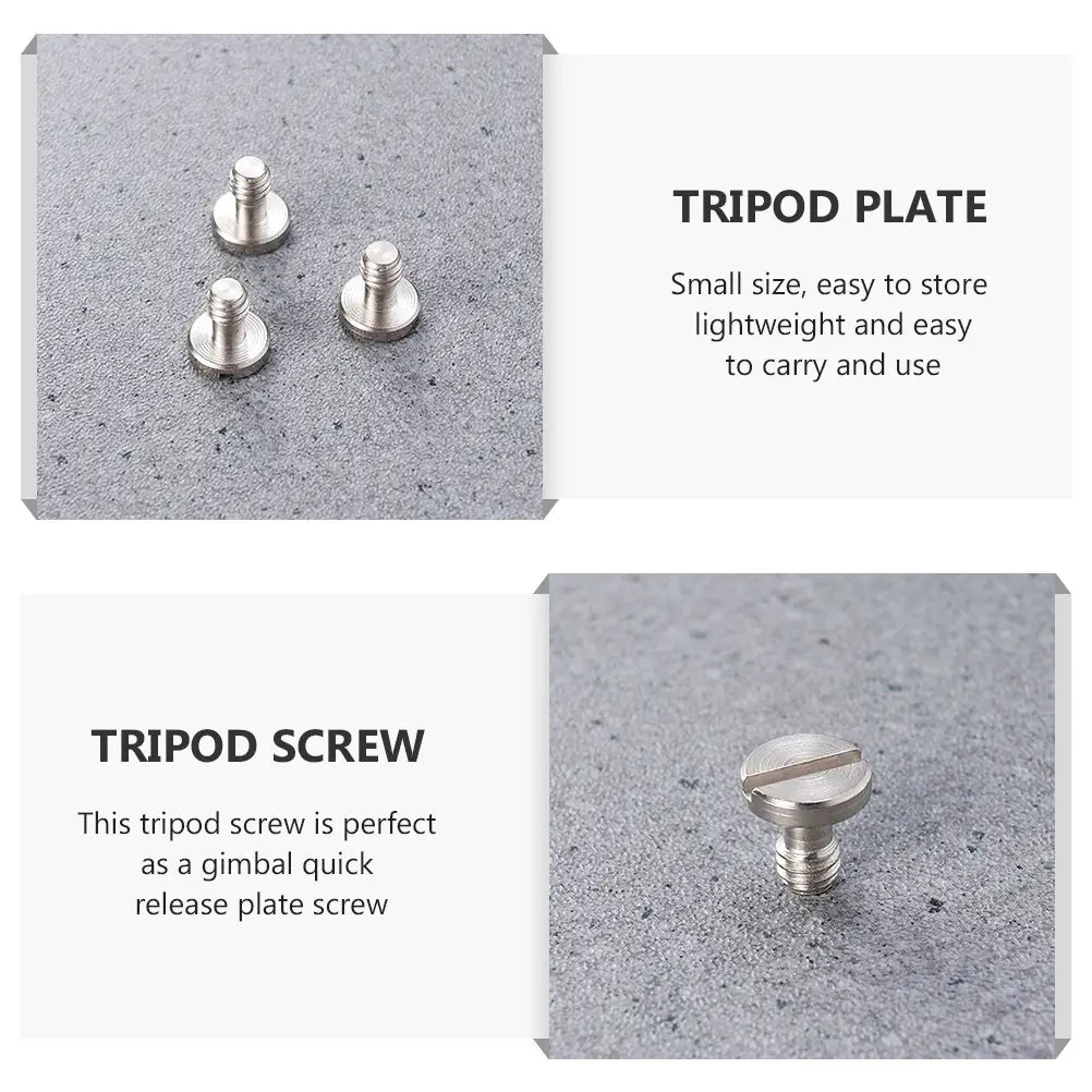 8 ชิ้นกล้องขาตั้งกล้องสกรูเหล็กชุบนิกเกิลทนทานน้ําหนักเบาขนาดกะทัดรัดอุปกรณ์เสริมการถ่ายภาพขาตั้งกล้องอะแดปเตอร์ Quick