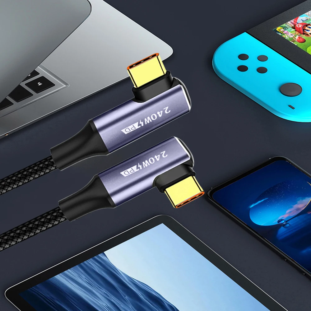 1m 2m 3m Kabel USB typu C do C 240W PD do szybkiego ładowania iPhone 15 PS5 Switch Samsung MacBook Pro 5A Kabel do szybkiego ładowania