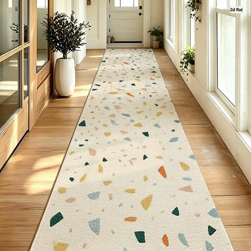 1 Piece Terrazzo Carpet, Soft And Cozy, Suitable For Autumn And Winter, Lightweight Easy To Maintain, Perfect Decor For Living Room, Bedroom, Dining Room, Entryway